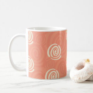 Tasse von Peach und Creme Wirbel