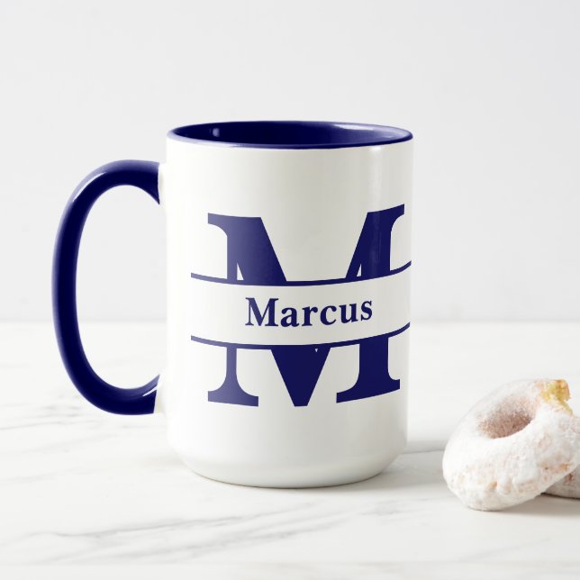 Tasse von personalisierten Buchstaben und Namen (Mit Donut)