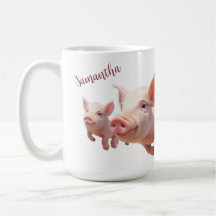 Tasse von personalisierten Schweinen