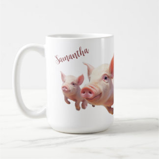 Tasse von personalisierten Schweinen