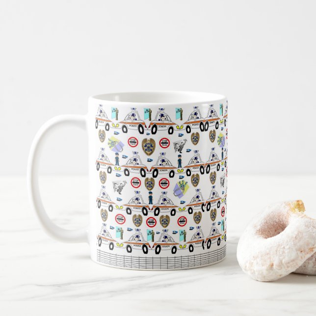 Tasse von Polizeiwagen (Mit Donut)