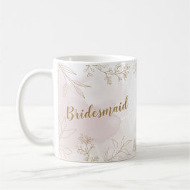 Tasse von Rosa und Goldfloral