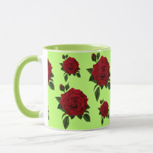 Tasse von rote Rosen