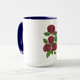 Tasse von rote Rosen