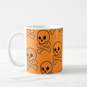 Tasse von Schädel und Krebsen
