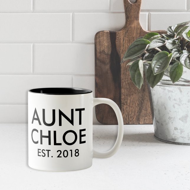 Tasse von Tanten | Neue Ankündigung der Schwangers (Custom Aunt Mug | New baby Pregnancy Announcement
)