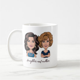 Tasse von Tochter und Mutter