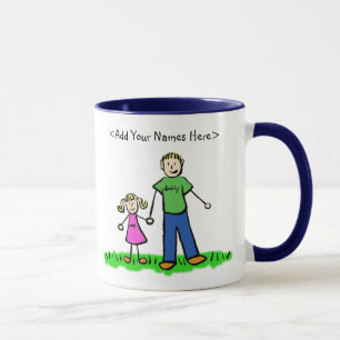 Tasse von Vater und Tochter (Namen anpassen)