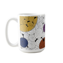 Tasse von Wirbel und Kreisen