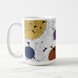 Tasse von Wirbel und Kreisen