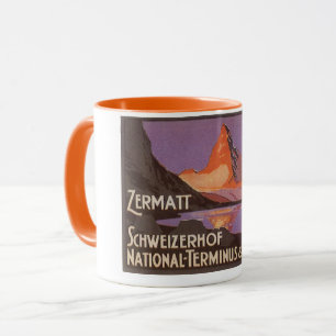 Tasse Voyage Vintage, Mont Matterhorn en Suisse