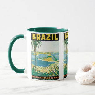 Tasse Voyage Vintage Rio de Janeiro Brésil Plage Côtière