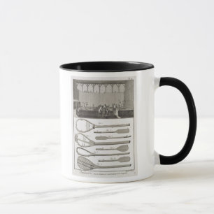 Tasse Vrai tennis et la construction des raquettes, de