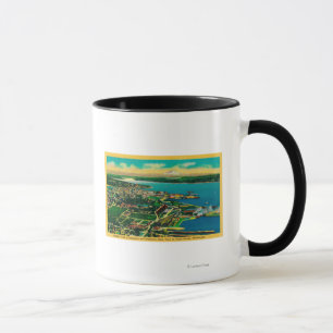 Tasse Vue aérienne de Bremerton et d'arsenal de la