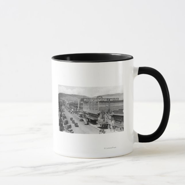 Tasse Vue aérienne de City StreetLa Grande, OU (Droite)