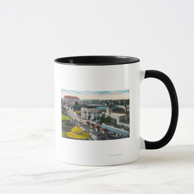 Tasse Vue aérienne de la plage PikeLong, CA (Droite)