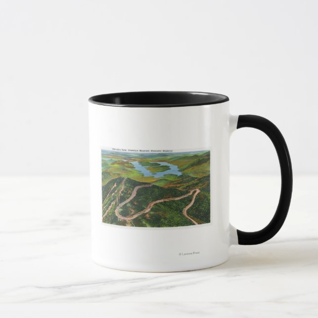 Tasse Vue aérienne de la route commémorative Whiteface M (Droite)
