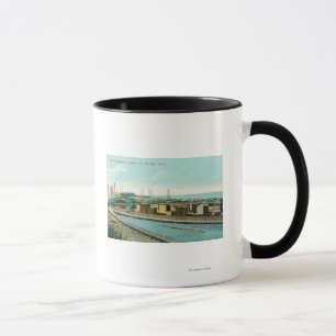 Tasse Vue aérienne du bois de charpente Co de