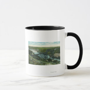 Tasse Vue aérienne du ruisseau Rondout et du pont Wilbur