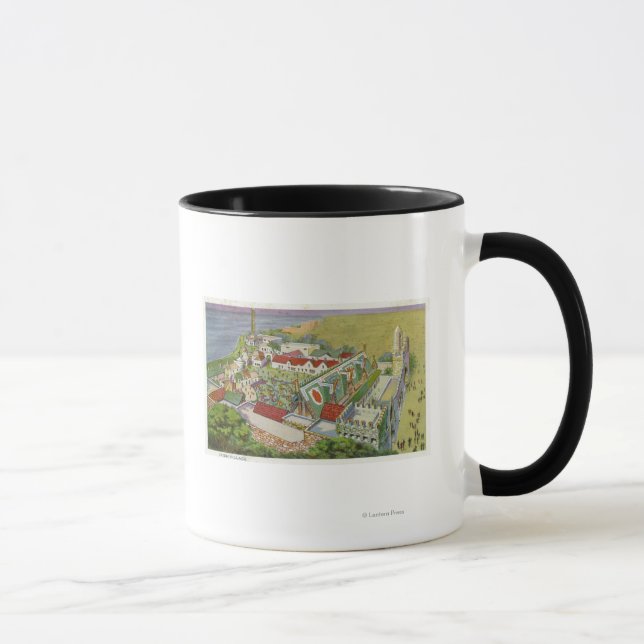 Tasse Vue aérienne du village irlandais (Droite)