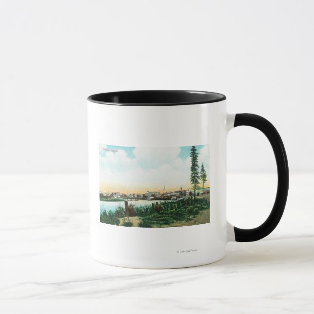Tasse Vue de CityFairbanks, AK (Droite)