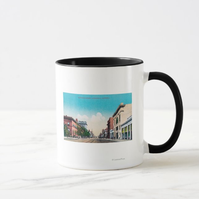 Tasse Vue de la dix-neuvième rue Bakersfield, CA (Droite)