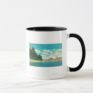 Tasse Vue de la plage et du pilier de ville