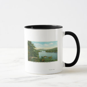 Tasse Vue de lac inférieur Saranac d'île de bluff