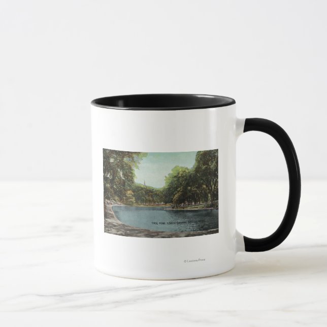 Tasse Vue de l'étang de grenouille commune de Boston # 2 (Droite)