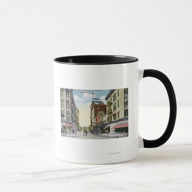 Tasse Vue de l'hôtel Mohawk de South Centre Street (Droite)