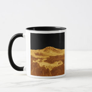 Tasse vue de perspective 3D de Maat Mons sur Vénus