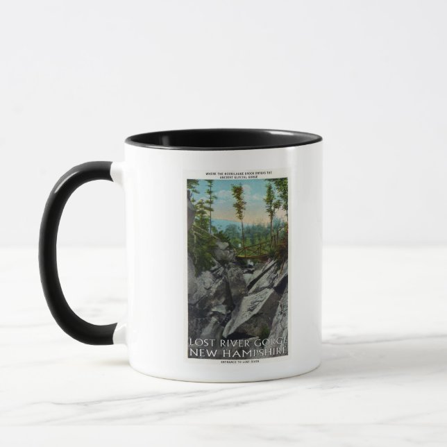 Tasse Vue d'entrée d'une gorge glaciaire antique (Gauche)