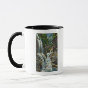 Tasse Vue des automnes et du pont d'arc-en-ciel