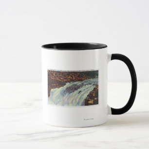Tasse Vue des automnes sautants saumonés de cuvette de