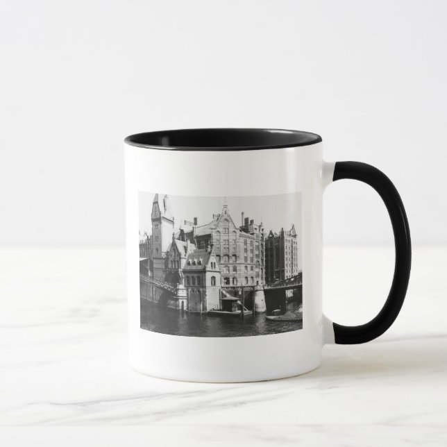 Tasse Vue du Speicherstadt Hambourg, c.1910 (Droite)