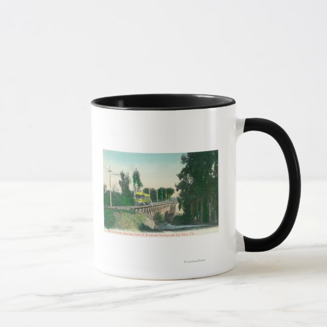 Tasse Vue du trèfle sur le chemin de fer interurbain (Droite)