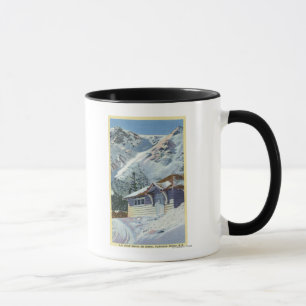 Tasse Vue d'un abri de ski du Service forestier américai