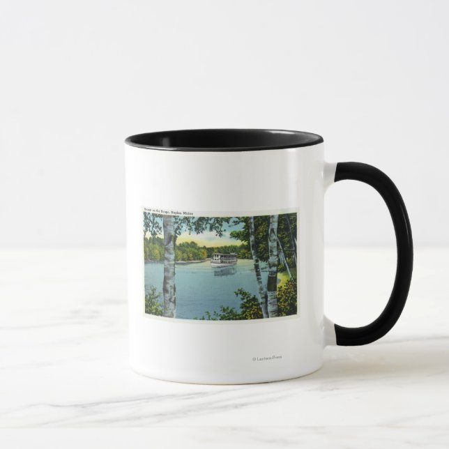 Tasse Vue d'un vapeur sur la rivière Songo (Droite)