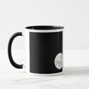 Tasse Vue d'une pleine lune, montre aussi Mars