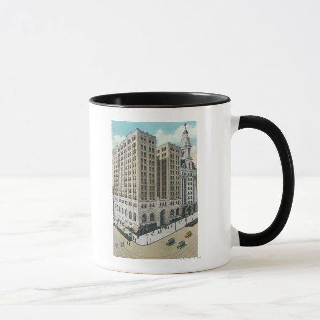 Tasse Vue extérieure de la Banque nationale d'épargne (Droite)