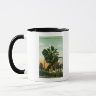 Tasse Vue extérieure de paume d'Au d'hôtel