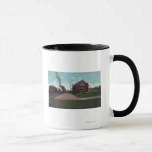 Tasse Vue extérieure de station de passager d'île de