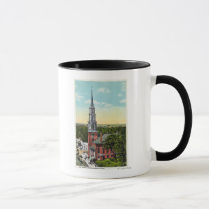 Tasse Vue extérieure d'église de rue de parc