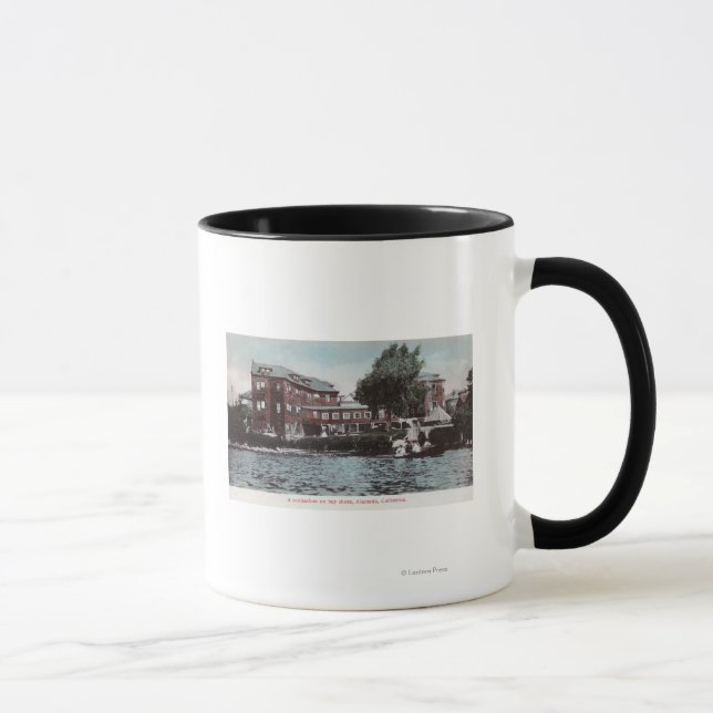Tasse Vue extérieure d'un Sanitarium sur Bay Shore (Droite)