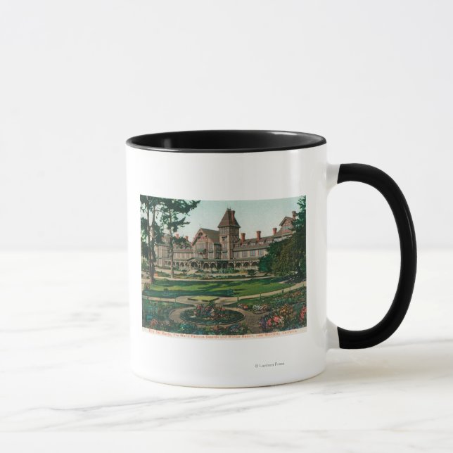 Tasse Vue extérieure sur l'Hôtel del Monte et ses jardin (Droite)