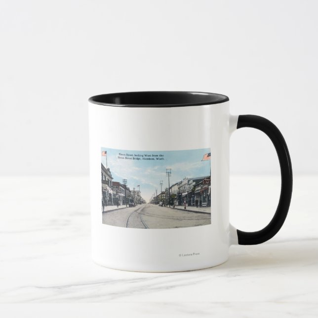 Tasse Vue ouest de la rue Heron depuis le pont (Droite)