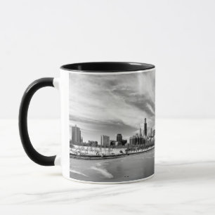 Tasse Vue panoramique d'horizon de Chicago en hiver