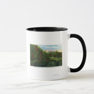 Tasse Vue pittoresque de lac shadow et de tête indienne