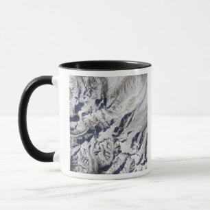 Tasse Vue satellite d'un glacier de l'Himalaya