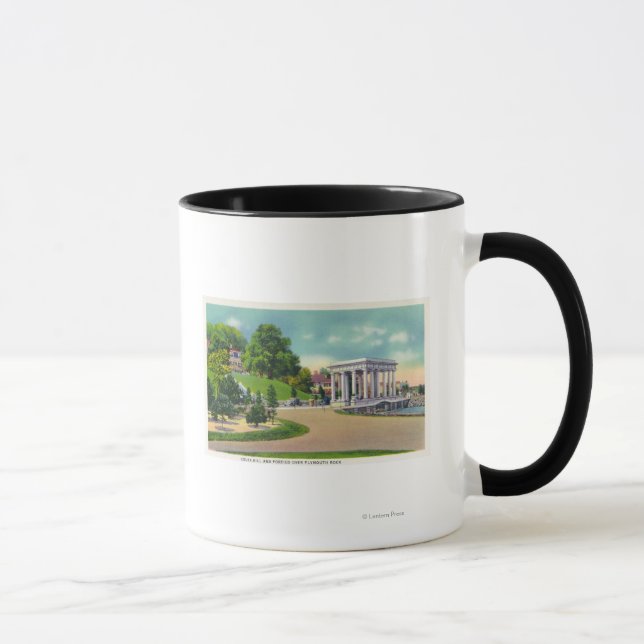 Tasse Vue sur Coles Hill et Plymouth Rock Portico (Droite)